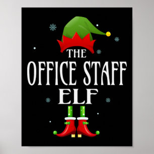 Poster Personnel du bureau Elf Xmas Matching Family Group