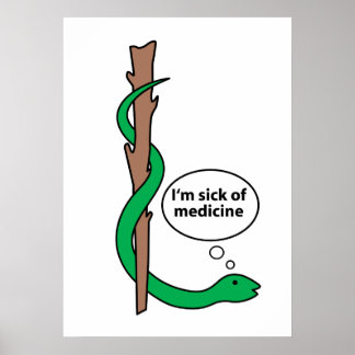 Poster Personnel humoristique d'Asclepius