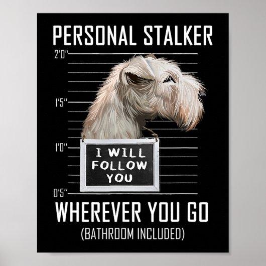 Poster Personnel Stalker Chien Lakeland Terrier Je Follo (Devant)