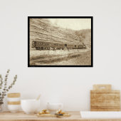 Poster Personnes à l'extérieur du train près de Hot Sprin (Cuisine)