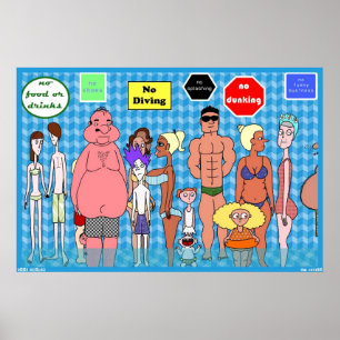 Poster Personnes de piscine