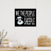 Poster Personnes et Sheeple - Humour politique (Cuisine)