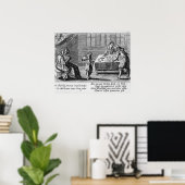 Poster Personnes jouant au jacquet (Bureau à domicile)