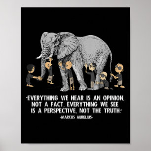 Poster Perspective Citation Marcus Aurelius Elephant Illu