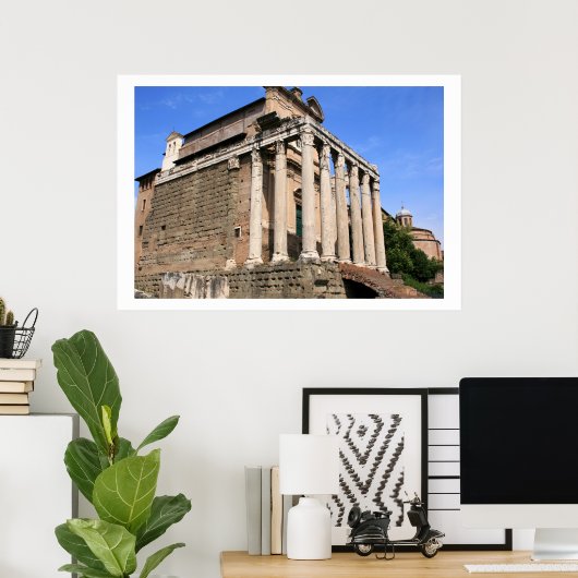 Poster Perspective du temple (Bureau à domicile)