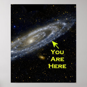 Poster Perspective galactique. Vous êtes ici dans