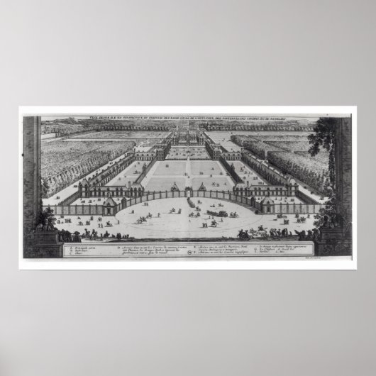 Poster Perspective générale Vue du château (Devant)