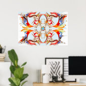 Poster Perspective Lumineuse Art contemporain (Bureau à domicile)