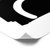 Poster Persuasion linéaire I : Abstrait noir et blanc (Coin)