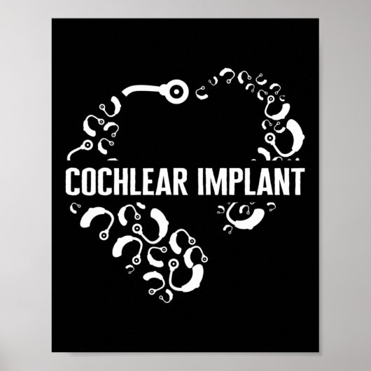 Poster Perte Auditive Sensibilisation Amour Implant Cochl (Devant)