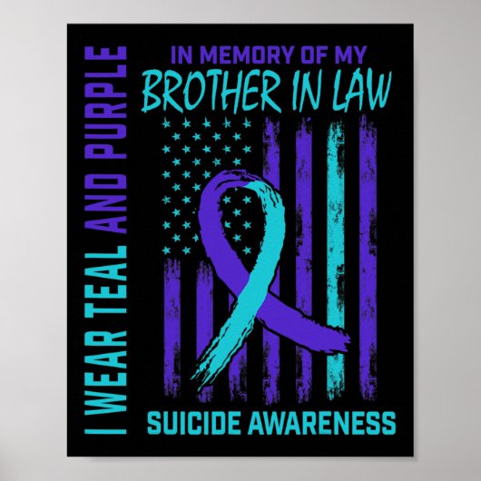 Poster Perte De Cadeaux De Frère En Droit Suicide Awar (Devant)