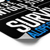 Poster Perte de cheveux calcaire Bleu Ruban Alopecia Area (Coin)