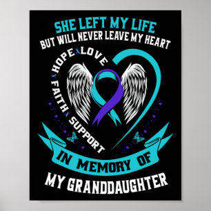 Poster Perte En Mémoire De Mon Grand-Fille Suicide