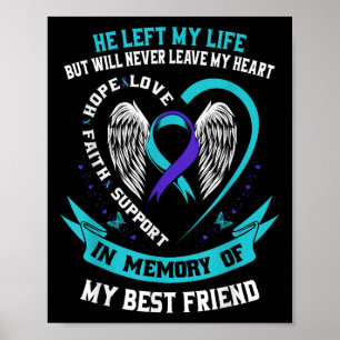 Poster Perte En Mémoire De Mon Meilleur Ami Sensibilisati