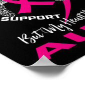 Poster Perte Mémorial De Tante Pink Cancer Du Sein Sensib (Coin)