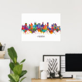 Poster Perth Australia Skyline (Bureau à domicile)