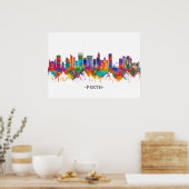 Poster Perth Australia Skyline (Cuisine)