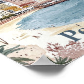 Poster Perth Australie Aquarelle Peinture Voyage (Coin)