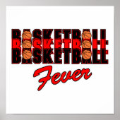 Poster peste de basket conception rouge et noire (Devant)