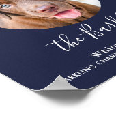 Poster Pet Chien Mariage Signature Cocktail Marine Blue (Coin)