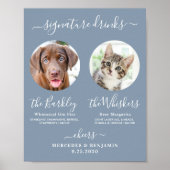 Poster Pet Chien Signature Mariage Boissons Photo Dusty B (Devant)