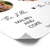 Poster Pet Dog Photo Signature Boire Menu Mariage moderne (Coin)