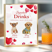 Poster Pet Dog Valentine Signature Drink wedding sign