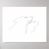 Poster Pet Lover | Art d'une ligne | (Devant)