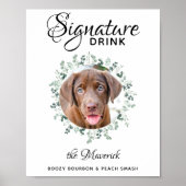Poster Pet Mariage Barre de chien Signature Boire Photo p (Devant)