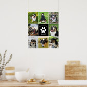 Poster Pet Memorial Custom Chien 8 Photo Collage (Cuisine)