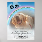 Poster Pet Memorial Rainbow Bridge (Devant)