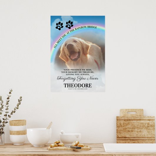 Poster Pet Memorial Rainbow Bridge (Cuisine)