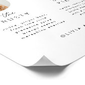 Poster Pet Photo Signature Boire Menu Mariage Bar Signer (Coin)