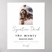 Poster Pet Signature Boire avec photo (Devant)