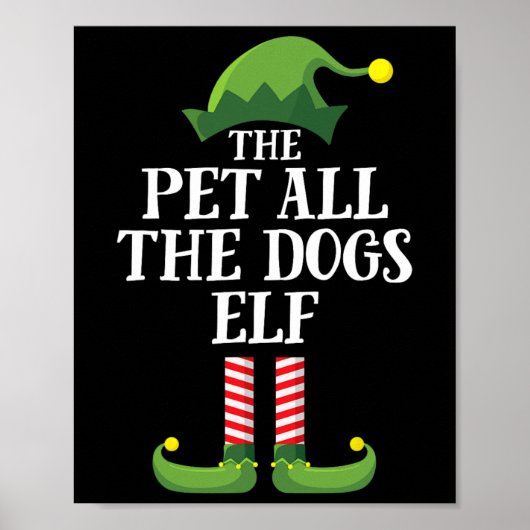 Poster Pet Tous Les Chiens Elf Matching Family Group Chri (Devant)