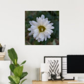 Poster pétale blanc tordu (Bureau à domicile)