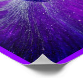Poster Pétale Fleur Iris Profond Violet Porté (Coin)