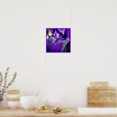 Poster Pétale Fleur Iris Profond Violet Porté (Cuisine)