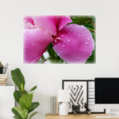 Poster pétale perdue sous la pluie (Bureau à domicile)