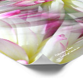 Poster Pétales à fleurs blanches de Dahlia Abstrait (Coin)