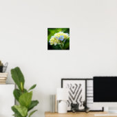 Poster Pétales à fleurs d'Hydrangée Bleue Douce (Bureau à domicile)