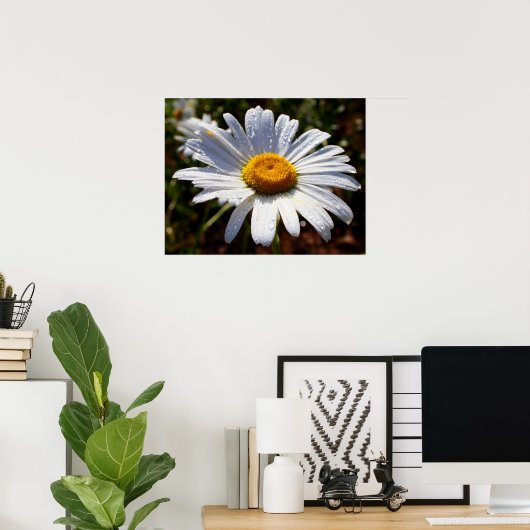 Poster Pétales De Blanc (Bureau à domicile)