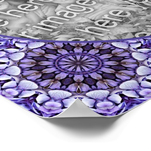 Poster Pétales de fleurs d'Hydrangea Abstrait Ajouter vot (Coin)