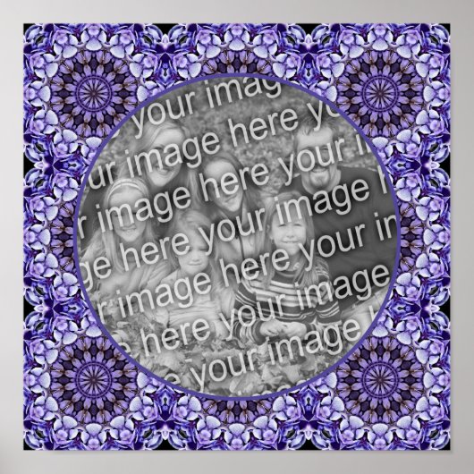 Poster Pétales de fleurs d'Hydrangea Abstrait Ajouter vot (Devant)