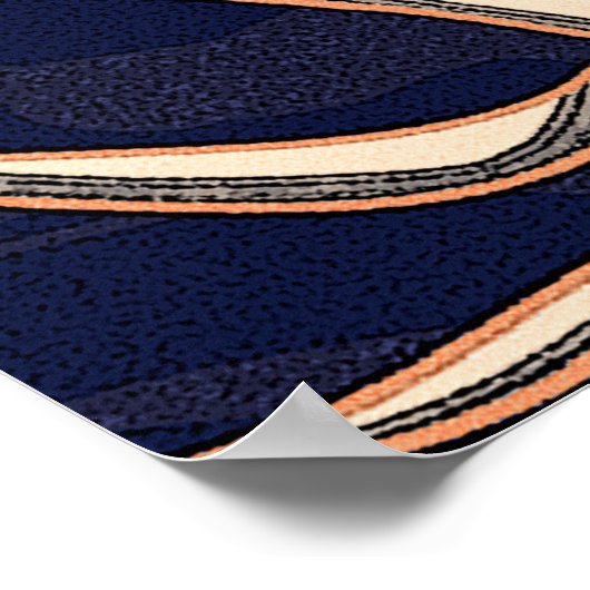 Poster Pétales de style ancien chinois (Coin)