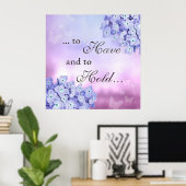 Poster Pétales délicates : Hydrangée Bleue (Bureau à domicile)