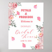Poster Pétales et procureurs Roses Fête des mariées Bienv (Devant)