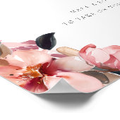 Poster Pétales et Prosecco Barre à fleurs Fête des mariée (Coin)