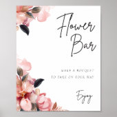 Poster Pétales et Prosecco Barre à fleurs Fête des mariée (Devant)