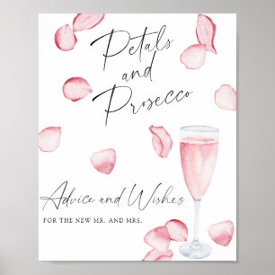 Poster Pétales et Prosecco - conseils et vœux